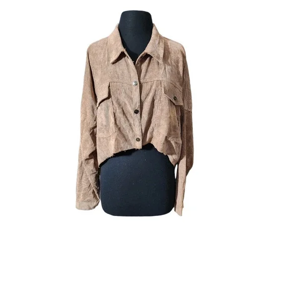 BBJ Oversized Corduroy jacket high low XL - Picture 1 of 6